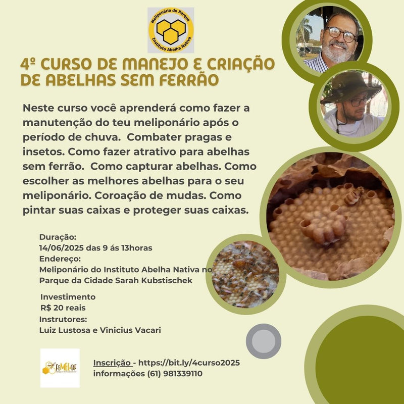 Inscrição do 2º Curso de Manejo e Criação de Abelhas sem ferrão